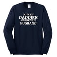 thumbnail image 2 of Wild Bobby, Only the Best Daddies Gets Promoted to Husband, Father's Day, Men Long Sleeve Shirt, Navy, XX-Large, 2 of 3