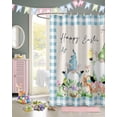 thumbnail image 2 of Easter Shower Curtain Gnome Easter Eggs Bunny Shower Curtains for Bathroom Decor Blue Check Plaid Bath Curtains Sets for Spring Easter Bathroom Decor Fabric Waterproof Extra Long 72" X 84", 2 of 6