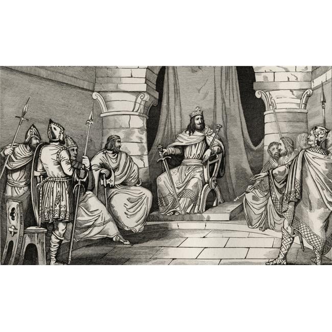 King Charibert 521 to 567 In Council with Magistrates From Histoire De
