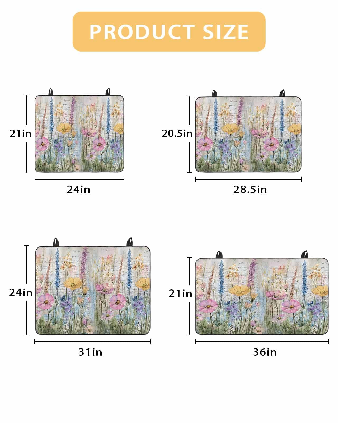 nqOlkjepod Large Induction Cooktop Protector Mat 36"x21", Spring Floral Stove Top Covers for Electric Stove, Watercolor Summer Botanical Farmhouse Flowers Stove Burner Cover Mats Stove Cover