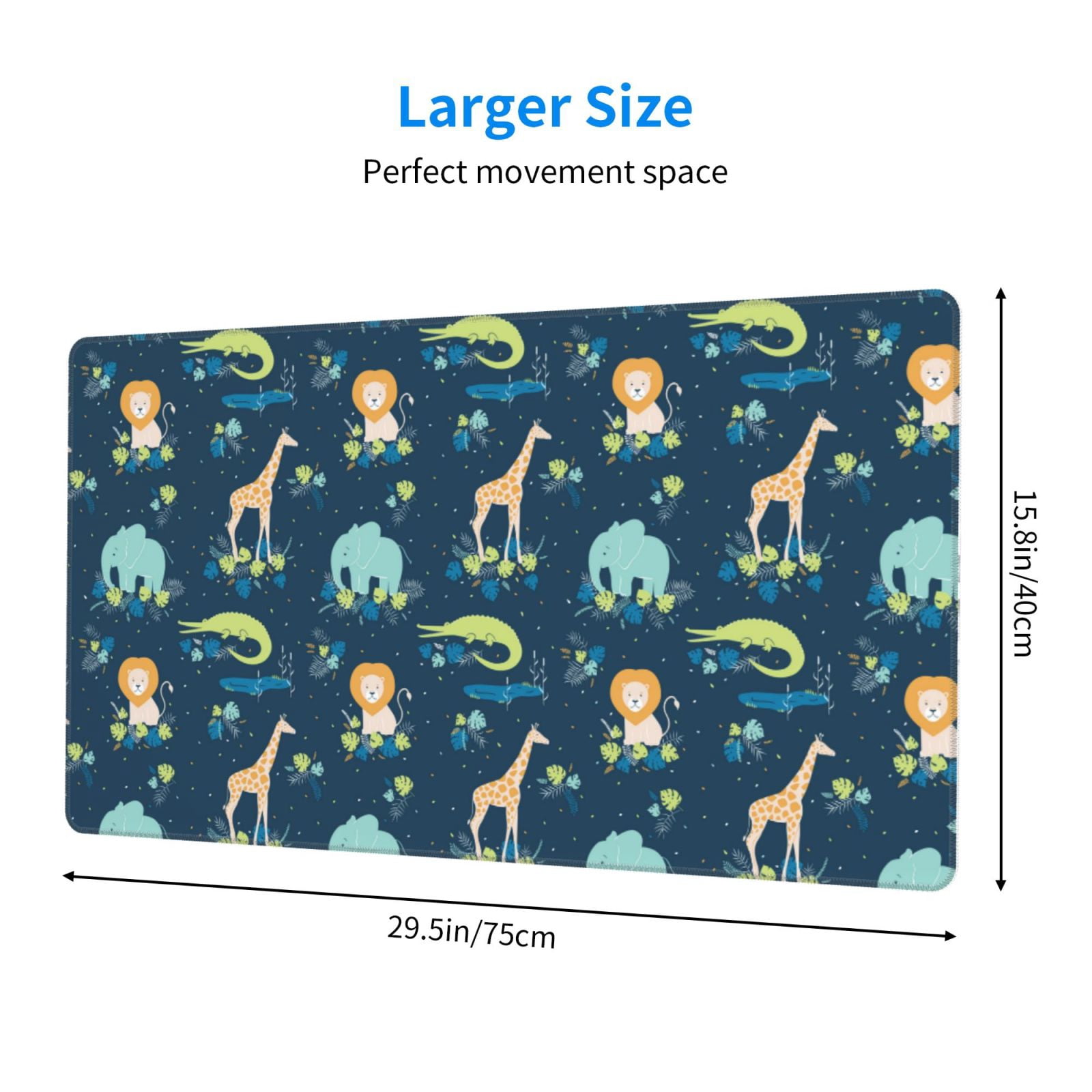 Kdxio Tropical Animals Print Large Gaming Mouse Pad,Non-Slip Base,Water Resist Keyboard Pad for Gamer,Office & Home,29.5 x 15.8 in