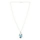 thumbnail image 4 of Juego de aretes y cadena con dije corte Pera ZVEZDA plata mexicana ley .925 Aquamarin, 4 of 4