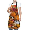 thumbnail image 3 of Fall Pumpkins Adjustable Apron with 2 Pockets for Women Men Thanksgiving Chef Bib for Cooking Garden Painting, 3 of 7