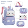 thumbnail image 4 of Forestfish Rabbit Cute Daycare Backpack, Mini Backpack for 2-4 Purple, 4 of 7