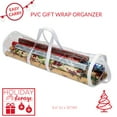 thumbnail image 3 of Simplify Holiday Gift Wrap Storage Bag Holds 30" Long Wrapping Paper Rolls , PVC., Clear, 3 of 12