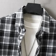 thumbnail image 3 of PEASKJP Mens Shirt Mens Winter Dress Long Sleeve Button Up Shirt (Grey,XL), 3 of 5