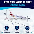 thumbnail image 4 of Toysery Airplane Toys for Kids, Bump and Go Action, Toddler Toy Plane with LED Flashing Lights and Sounds for Boys & Girls 3 -12 Years Old (Airbus A380), 4 of 9