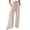 #02 White 【Pick Your Favorites & Stock Up】, variant on Women's Fashion Solid Color Straight-Leg Elastic-Waist Trousers With Pockets Full Length Pants,Work Office | TOPLIU,Black L
