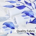 thumbnail image 4 of Green Eucalyptus Shower Curtains for Bathroom Spring Plant Watercolor Leaf and Floral Shower Curtain Set with Hooks Slub Textured Fabric Water Repellent Bathroom Decor 72x72, 4 of 6