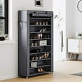 thumbnail image 3 of 10 Tiers Shoe Rack with Dustproof Cover 45 Pairs Closet Shoe Storage Cabinet Organizer, 3 of 7