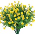 thumbnail image 1 of 12Pcs Outdoor Artificial Fake Flowers Shrubs Uv Resistant Plants yellow, 1 of 2