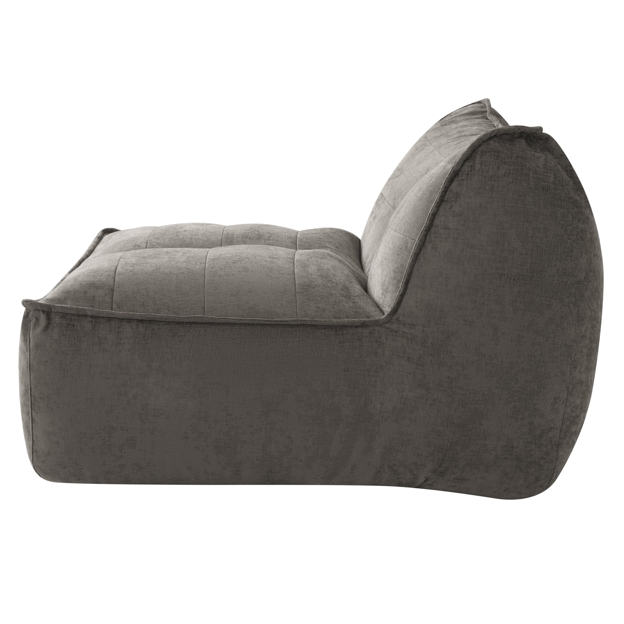 Leumius Cozy Fluffy Cloud Lazy Sofa, 2-Seater Corduroy Bean Bag Lounge Chair, Lightweight Single-Seat Couch for Living Room, Bedroom, Dorm Room, Office & Small Spaces,Dark Brown
