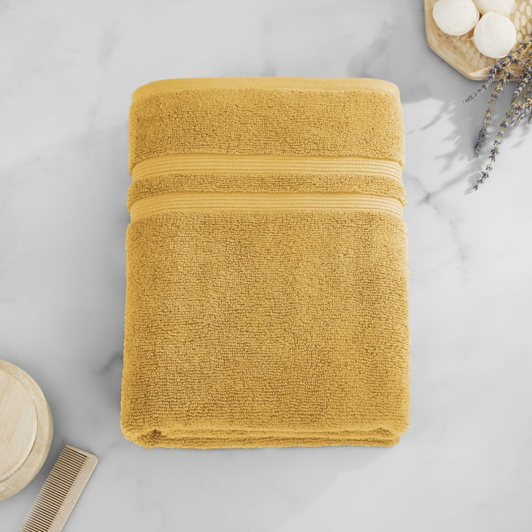 Mainstays Bath Towel, 54 x 30 inches, Golden Curry, Soft Absorbent