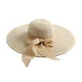 thumbnail image 1 of Sombrero de paja con protección solar para playa, de circunferencia de 56 a 57 cm, plegable, para playa, para mujer, 1 of 6