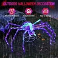 thumbnail image 3 of Prismatic Iridescent Giant Spider, 52" Pre-lit Large Outdoor Scary Prismatic Spider Decorations for Halloween 140 LED Light Up Giant Spider Outdoor Halloween Decorations for Garden, Yard, Porch, 3 of 5