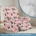thumbnail image 4 of Renewold Recliner Couch Cover Breathable Reclining Chair Slipcover 4 Pieces Non-Slip Recliner Sofa Cover with Pocket and Elastic Bottom for Valentine's Day Decor, Rooster Chicken Heart, 4 of 8