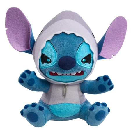 Disney Stitch Goes Wild Small Plush Stuffed Animal Stitch Shark, Wild Details, Ages 2+