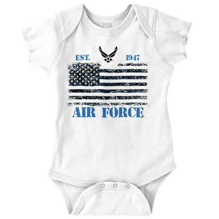 

US Air Force United States Flag Romper Boys or Girls Infant Baby Brisco Brands 6M