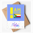 thumbnail image 1 of I Am From Comoros Art Deco Fashion Welcome Back Greeting Cards Envelopes Blank, 1 of 3