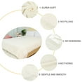 thumbnail image 5 of PiccoCasa Luxury Leaves Throws Flannel Fleece Bed Blanket, 78"x90" Cream White, 5 of 6