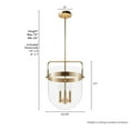thumbnail image 6 of Hunter - Karloff 3-light Alturas Gold, Medium Size Pendant Light, Dimmable, Casual Style, Urn Shaped, for Bedrooms, Dining, Living Rooms - 19831, 6 of 7
