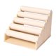 thumbnail image 2 of Expositor de pulseras de 5 niveles con base de madera extraíble y soporte para relojes Beige, 2 of 9