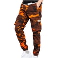thumbnail image 2 of Styesk Men's Pants Men's Pocket Drawstring Casual Youth Versatile Sports Oversized Pants, 2 of 5
