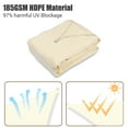 thumbnail image 3 of Yescom 12x12Ft 97% UV Block Square Sun Shade Sail Outdoor Patio Pool Garden Yard Lawn Carport Net Awning Off White, 3 of 12