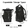 thumbnail image 2 of AFISHTOUR Sac à Dos Imperméable Robuste, Sac Étanche Flottant à Dessus Roulé de 35 L pour le Kayak, la Randonnée (Noir), 2 of 9