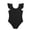 X7Black, variant on lnmuld Toddler & Kids Girls Leopard Print Swimsuit with Frill Ruffle Detail for Beach, Pool & Party Size:7-8 Years