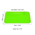 thumbnail image 2 of Uxcell 15x11" Fast Food Tray, Plastic Multi-Purpose Rectangle Serving Tray for Restaurant Home Kitchen, Green, 2 of 5