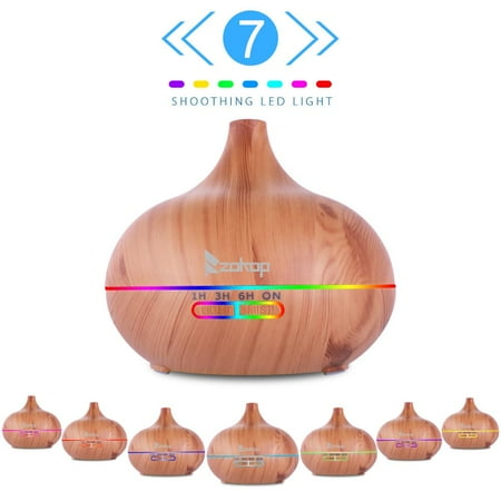 Ktaxon 500ml 7 LED Essential Oil Humidifier Aroma Air Aromatherapy Diffuser Cool Mist