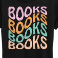 thumbnail image 3 of Instant Message - Books Retro Stack - Women's Short Sleeve Graphic T-Shirt, 3 of 6