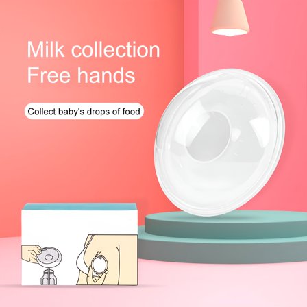 XIRQI 2Pcs Breast Pumps Food Grade Transparent Silicone BPA Free Wearable Breast Milk Collector for Home