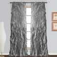 thumbnail image 2 of SAYFUT 2pc Shabby Chic Sheer Vertical Ruffled Window Curtain Panel Drapes set, 2 of 2