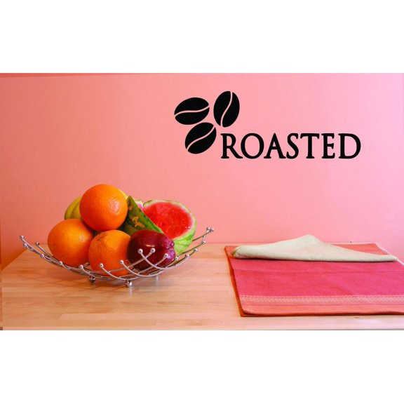 Custom Decals Roasted Wall Art Size: 8 X 20 Inches Color: Black