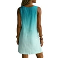 thumbnail image 3 of Lenpel Knee Length Sundresses for Women V Neck Sleeveless Loose Fit Tank Dresses with Pockets Casual Beach Vacation Outfits, 3 of 6