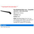 thumbnail image 2 of Rear Windshield Wiper Arm - Compatible with 2018 - 2022 Volvo XC60 2019 2020 2021, 2 of 2