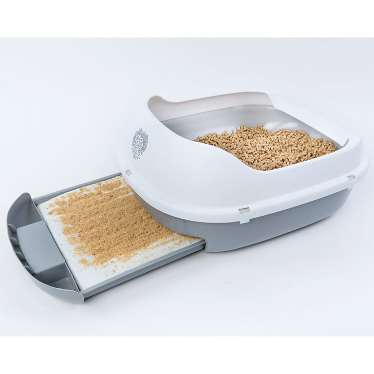 Pine pellet cat litter box best sale