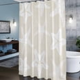 thumbnail image 6 of Starfish Shower Curtain, Summer Beach Nautical Ocean Sea Star Marine Life Beige Waterproof Shower Curtain Set with 12 Hooks Lightweight Bath Curtains Fabric Bathroom Decor 72x78 Inches, 6 of 9