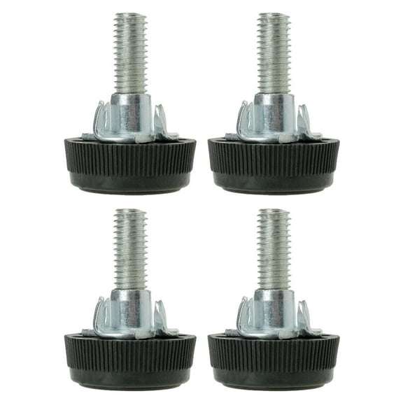 Unique Bargains 4Pcs M8 x 28 x 30mm Screw on Furniture Glide Leveling Feet Floor Protector Adjuster Pad with T-nuts