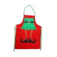 thumbnail image 4 of Christmas Apron Adjustable Festive Decorative Apron for Women Cleaning Bib Apron Rojo, 4 of 9