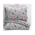 thumbnail image 4 of Juego de Sábanas Matrimonial Suave Blancos Estampado Love Lab.G Gris, 4 of 5