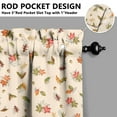 thumbnail image 5 of Rod Pocket Kitchen Curtain Set 3-Piece, 27.5x36 Inch Valance & Tier Drapes, Polyester Pongee Cafe Curtains for Living Room, Bathroom, Farmhouse Rustic Country Window Treatments., 5 of 6