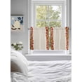 thumbnail image 3 of Red Mushrooms 2 Panel Kitchen Curtains for Small Windows, Farmhouse Retro Autumn Leaves Plants Bathroom Tier Curtain, Short Window Treatment for Bedroom/Living Room 55"x24", 3 of 6