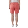 thumbnail image 5 of (2 pack) Turtle Bay New York Womens Lightweight Pull On Twill Shorts Elastic Waist, Plus Sizes, 5 of 11