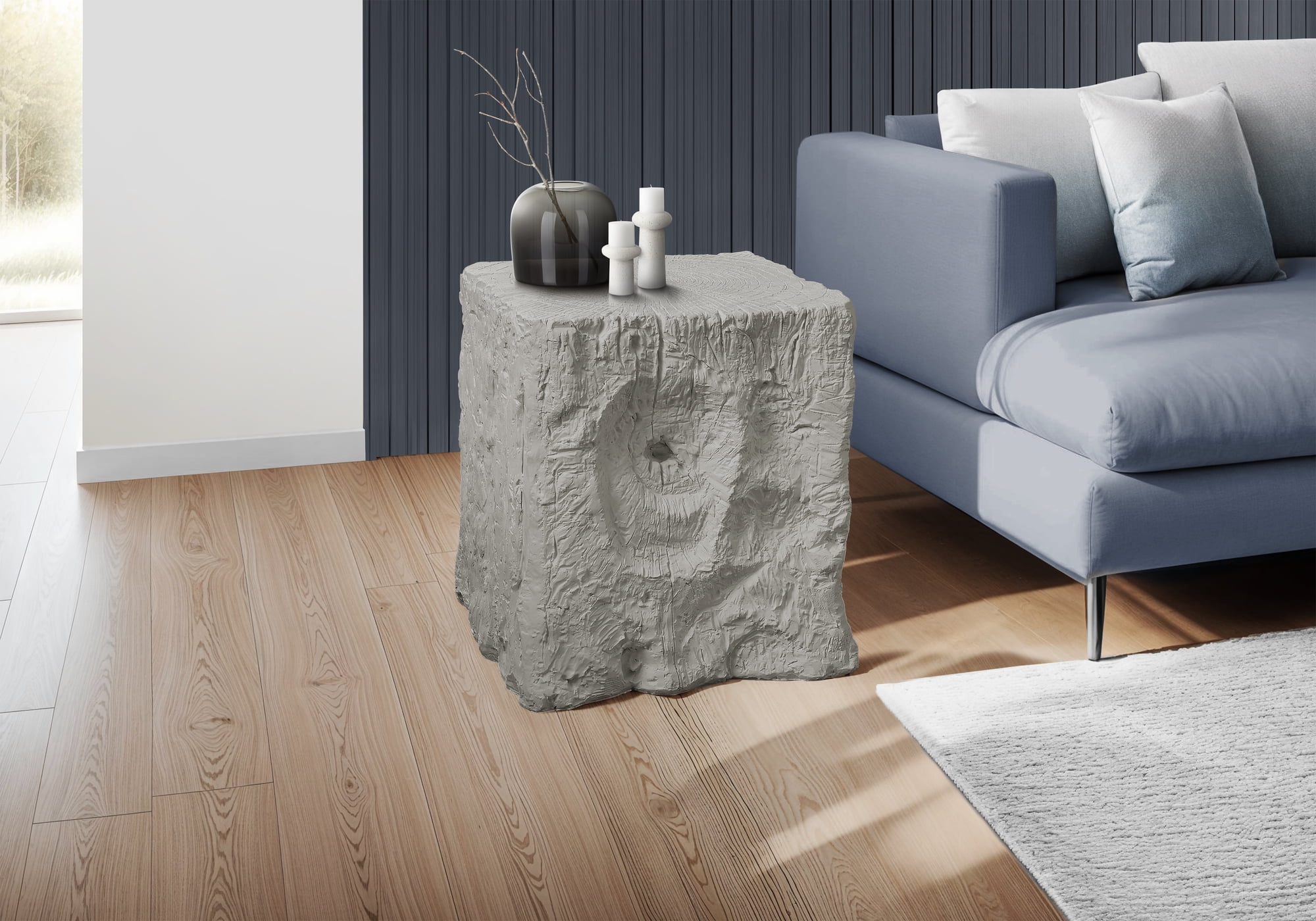 Monarch Specialties - Accent Table, 25"H, Indoor Or Outdoor, End, Nightstand, Side Table, Square, Living Room, Bedroom, Grey, Contemporary, Modern
