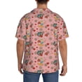 thumbnail image 6 of Picia Retro 70s 60s Hippie Flower Men's Linen Shirts Short Sleeve Cuban Beach Shirts Casual Shirts Button Down Shirt for Men Beach Summer Wedding Shirt-XX-Large, 6 of 7