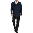 thumbnail image 2 of INSPIRE CHIC Men's Winter Trench Coat Stand Collar Double Breasted Pea Coats M Navy Blue, 2 of 7