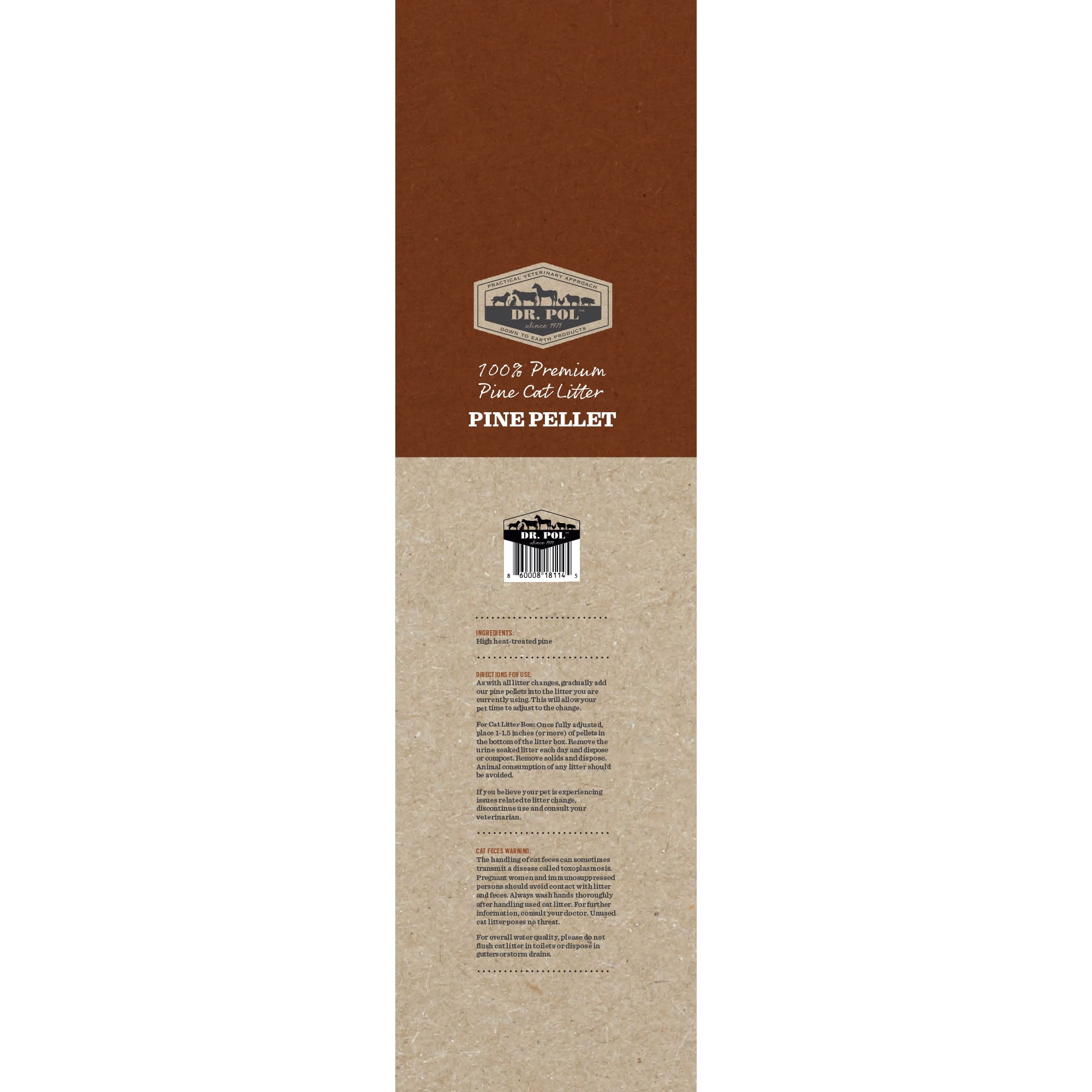 Dr. Pol Pine Pellet Cat Litter 40lb Bag Walmart